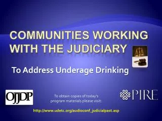 Communities working with the judiciary