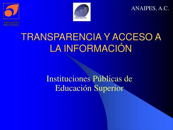transparencia y acceso a la informaci n