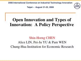 Open Innovation and Types of Innovation: A Policy Perspective