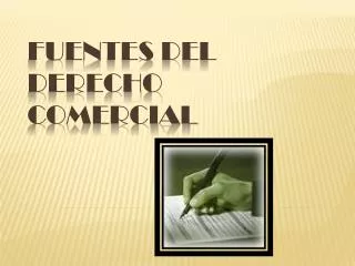fuentes del derecho comercial