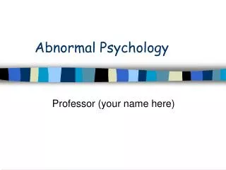 abnormal psychology