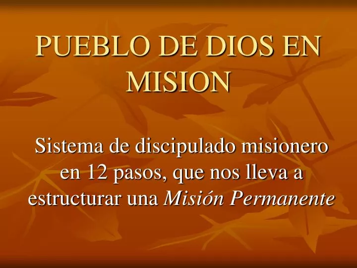 pueblo de dios en mision
