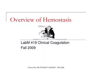 Overview of Hemostasis