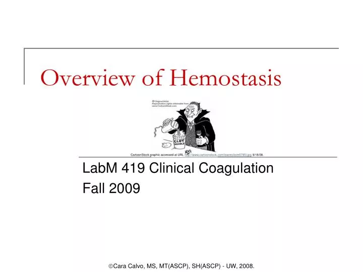 overview of hemostasis