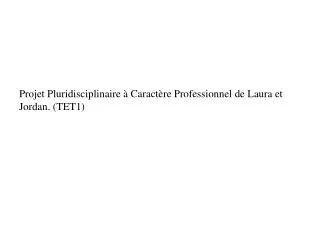 Projet Pluridisciplinaire à Caractère Professionnel de Laura et Jordan. (TET1)