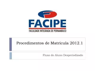 procedimentos de matr cula 2012 1