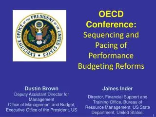 OECD Conference: Sequencing and Pacing of Performance Budgeting Reforms