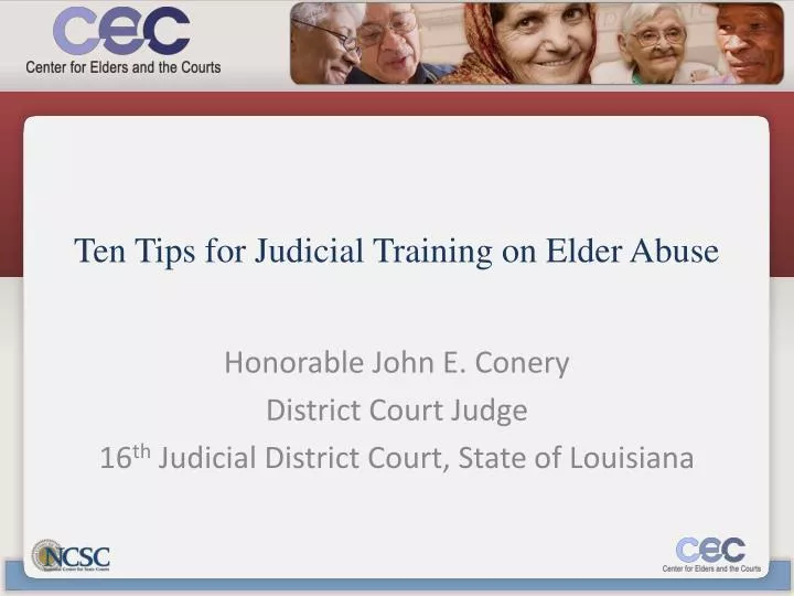 ten tips for judicial training on elder abuse