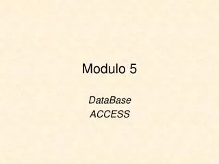 modulo 5