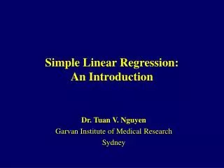 Simple Linear Regression: An Introduction