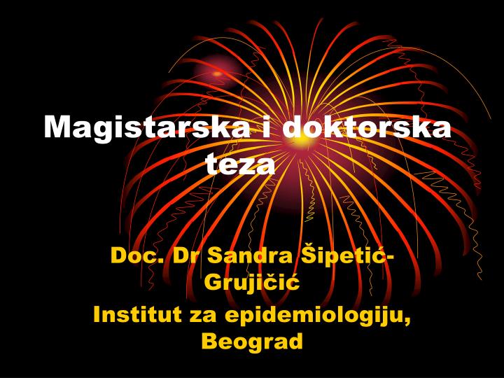 magistarska i doktorska teza