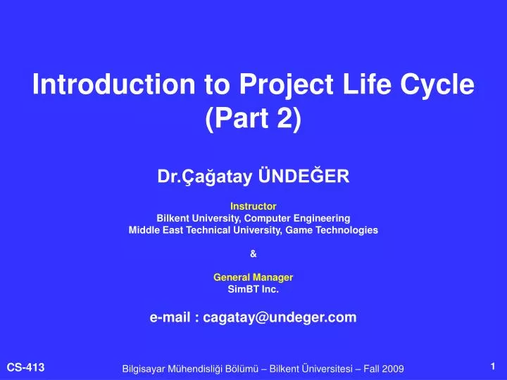 introduction to project life cycle part 2