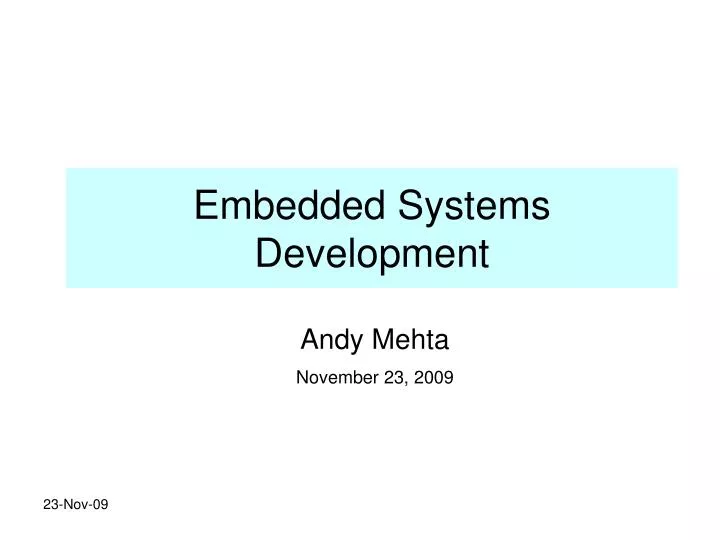 embedded systems development