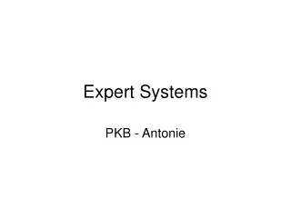 expert systems