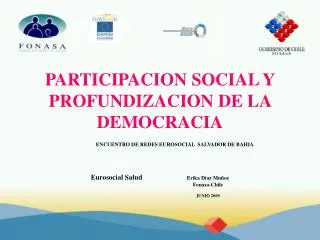 PARTICIPACION SOCIAL Y PROFUNDIZACION DE LA DEMOCRACIA