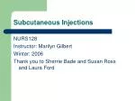 Subcutaneous Injections - slide 1