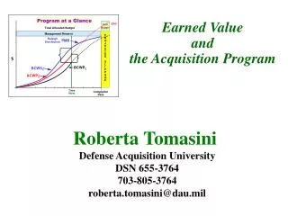 Roberta Tomasini Defense Acquisition University DSN 655-3764 703-805-3764 roberta.tomasini@dau.mil