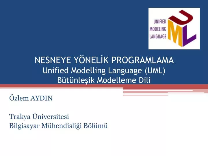 nesneye y nel k programlama unified modelling language uml b t nle ik modelleme dili