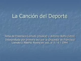la canci n del deporte