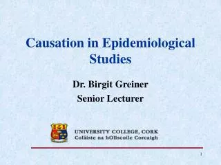 Causation in Epidemiological Studies