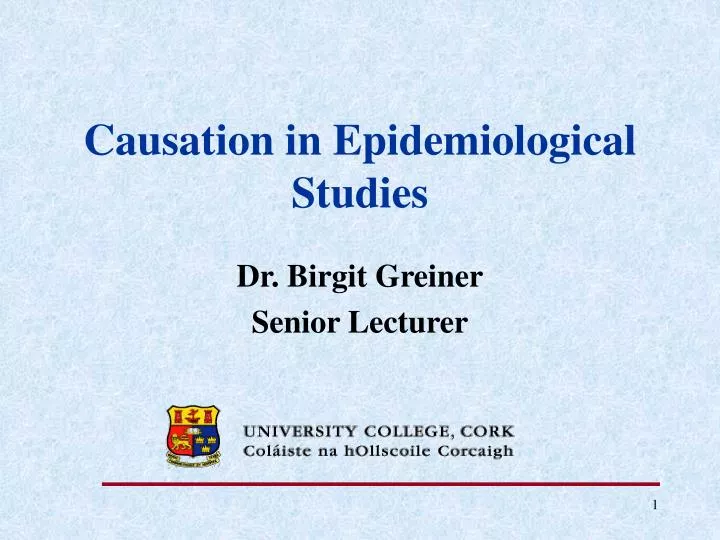 causation in epidemiological studies