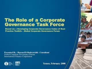 The Role of a Corporate Governance Task Force