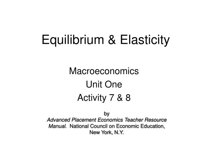equilibrium elasticity