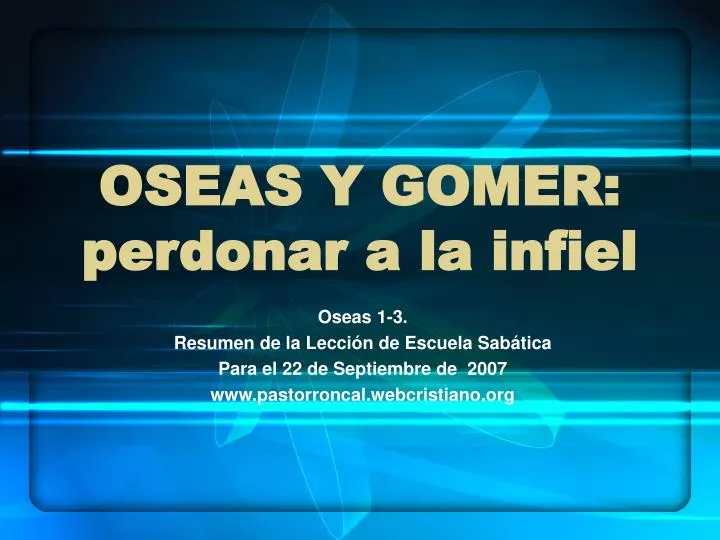 oseas y gomer perdonar a la infiel