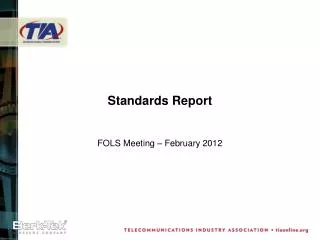 Standards Report