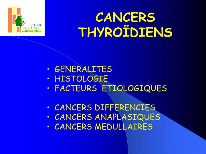 cancers thyro diens