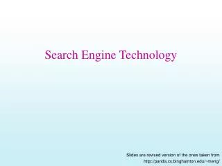 Search Engine Technology