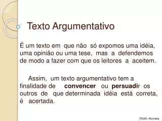texto argumentativo