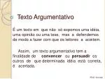 Texto Argumentativo - slide 1