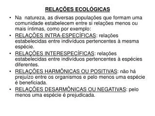rela es ecol gicas