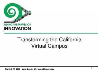 Transforming the California Virtual Campus