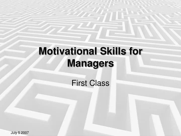 motivational skills for managers
