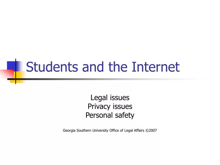 students and the internet