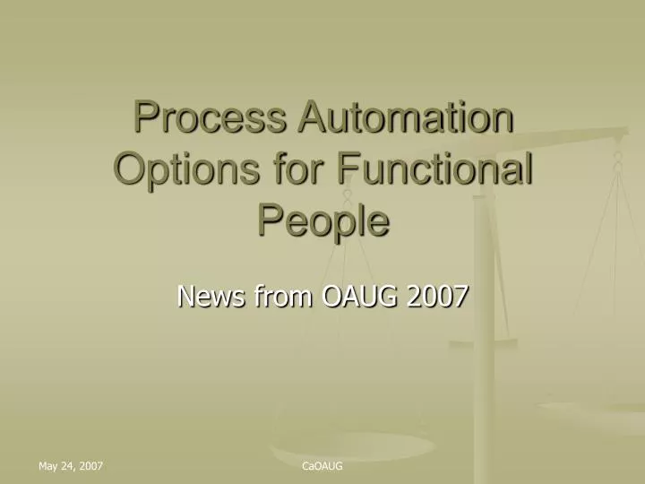 process automation options for functional people