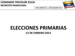 ELECCIONES PRIMARIAS 12 DE FEBRERO 2012