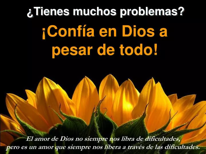 conf a en dios a pesar de todo