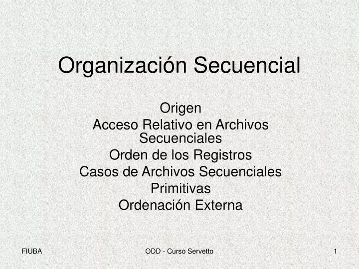 organizaci n secuencial