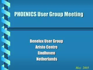PHOENICS User Group Meeting