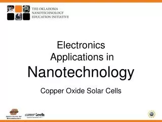 Electronics Applications in Nanotechnology