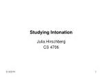 Studying Intonation - slide 1