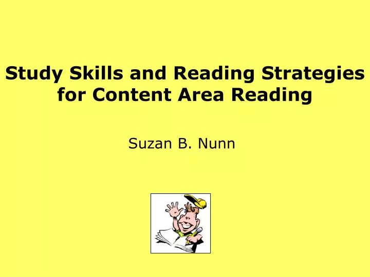 study skills and reading strategies for content area reading