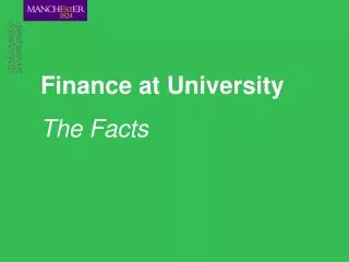 Finance at University