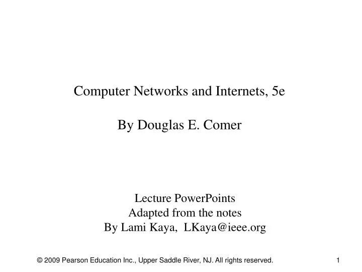 computer networks and internets 5e by douglas e comer