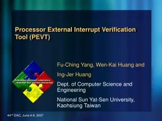 Processor External Interrupt Verification Tool (PEVT)