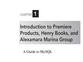 A Guide to MySQL