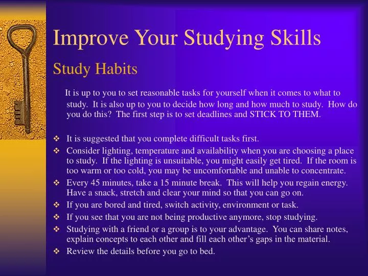improve your studying skills